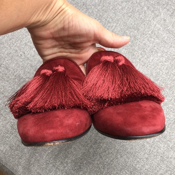 SCHUTZ Tasseled Suede Leather Flats/Loafers - Made in Brazil - Picture 9 of 12